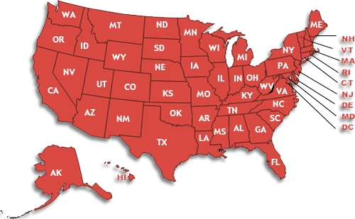 Usa Map The United States Of America